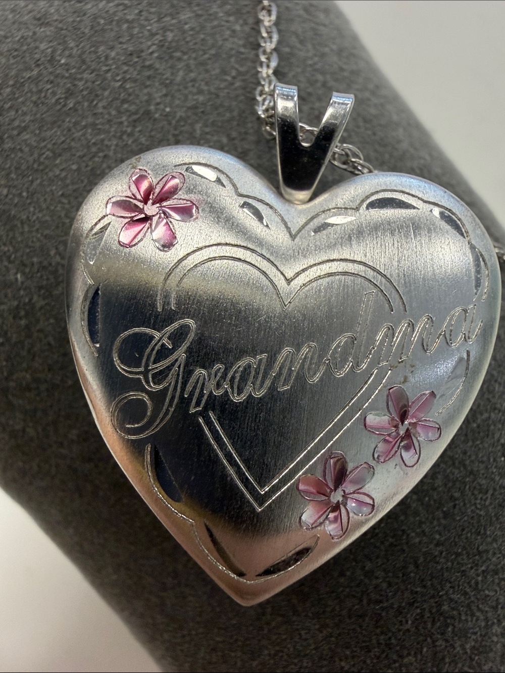Sterling Silver Heart Locket “Grandma”